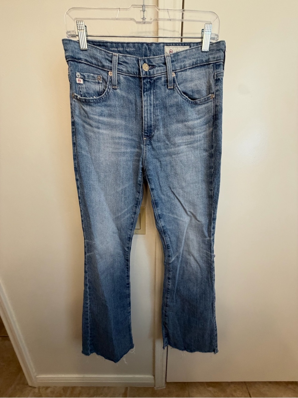 AG Adriano Goldschmied Farrah Bootcut Raw Hem Jeans Women’s 27x32